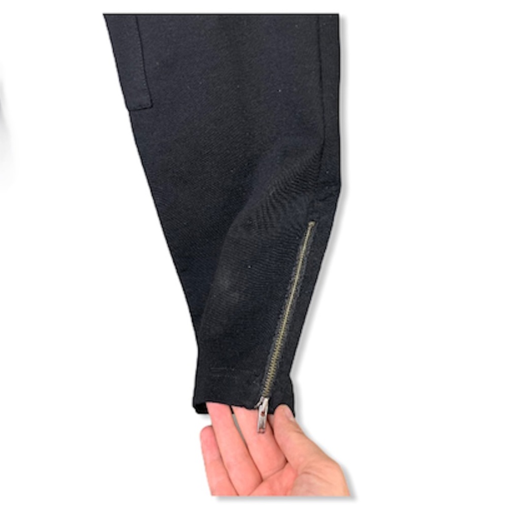 Eileen Fisher Ponte zip black riding pants - Picture 4 of 8